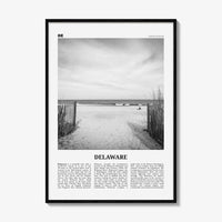 Delaware Print Black and White No 1, Delaware Wall Art, Delaware Poster, Delaware Photo, Delaware Wall Décor, Delaware Map, United States