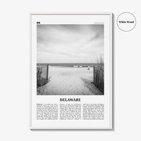 Delaware Print Black and White No 1, Delaware Wall Art, Delaware Poster, Delaware Photo, Delaware Wall Décor, Delaware Map, United States