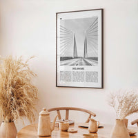 Delaware Print Black and White No 2, Delaware Wall Art, Delaware Poster, Delaware Photo, Delaware Wall Decor, USA, United States