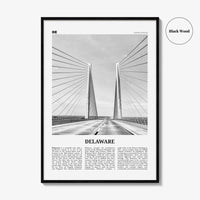 Delaware Print Black and White No 2, Delaware Wall Art, Delaware Poster, Delaware Photo, Delaware Wall Decor, USA, United States