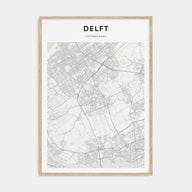 Delft Map Portrait Poster