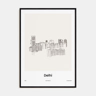 Delhi Drawn Poster