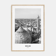 Delhi Portrait B&W Poster