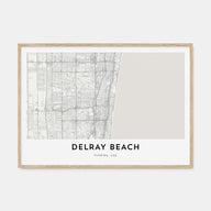 Delray Beach Map Landscape Poster
