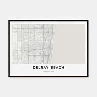 Delray Beach Map Landscape Poster