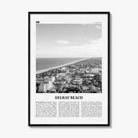Delray Beach Print Black and White, Delray Beach Wall Art, Delray Beach Poster, Delray Beach Photo, Florida, USA, United States