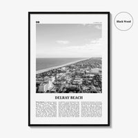 Delray Beach Print Black and White, Delray Beach Wall Art, Delray Beach Poster, Delray Beach Photo, Florida, USA, United States