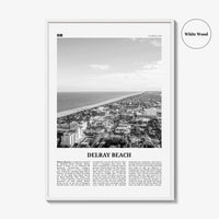 Delray Beach Print Black and White, Delray Beach Wall Art, Delray Beach Poster, Delray Beach Photo, Florida, USA, United States