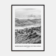 Democratic Republic of the Congo Portrait B&W Poster