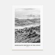 Democratic Republic of the Congo Portrait B&W Poster