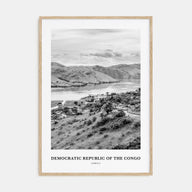 Democratic Republic of the Congo Portrait B&W Poster