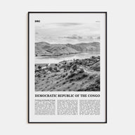 Democratic Republic of the Congo Travel B&W Poster