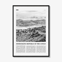 Democratic Republic of the Congo Print Black and White, Congo Wall Art, Congo Poster, Congo Photo, Congo Wall Decor, Africa Poster Print