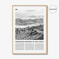 Democratic Republic of the Congo Print Black and White, Congo Wall Art, Congo Poster, Congo Photo, Congo Wall Decor, Africa Poster Print