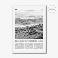 Democratic Republic of the Congo Print Black and White, Congo Wall Art, Congo Poster, Congo Photo, Congo Wall Decor, Africa Poster Print
