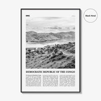 Democratic Republic of the Congo Print Black and White, Congo Wall Art, Congo Poster, Congo Photo, Congo Wall Decor, Africa Poster Print