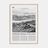 Democratic Republic of the Congo Travel B&W Poster