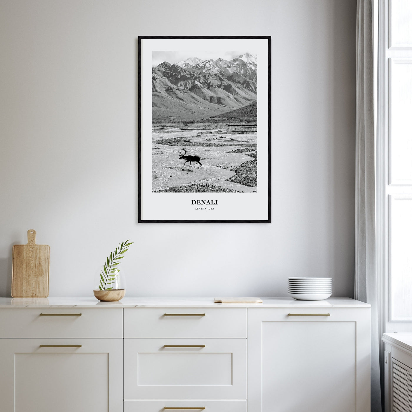 Denali Portrait B&W Poster
