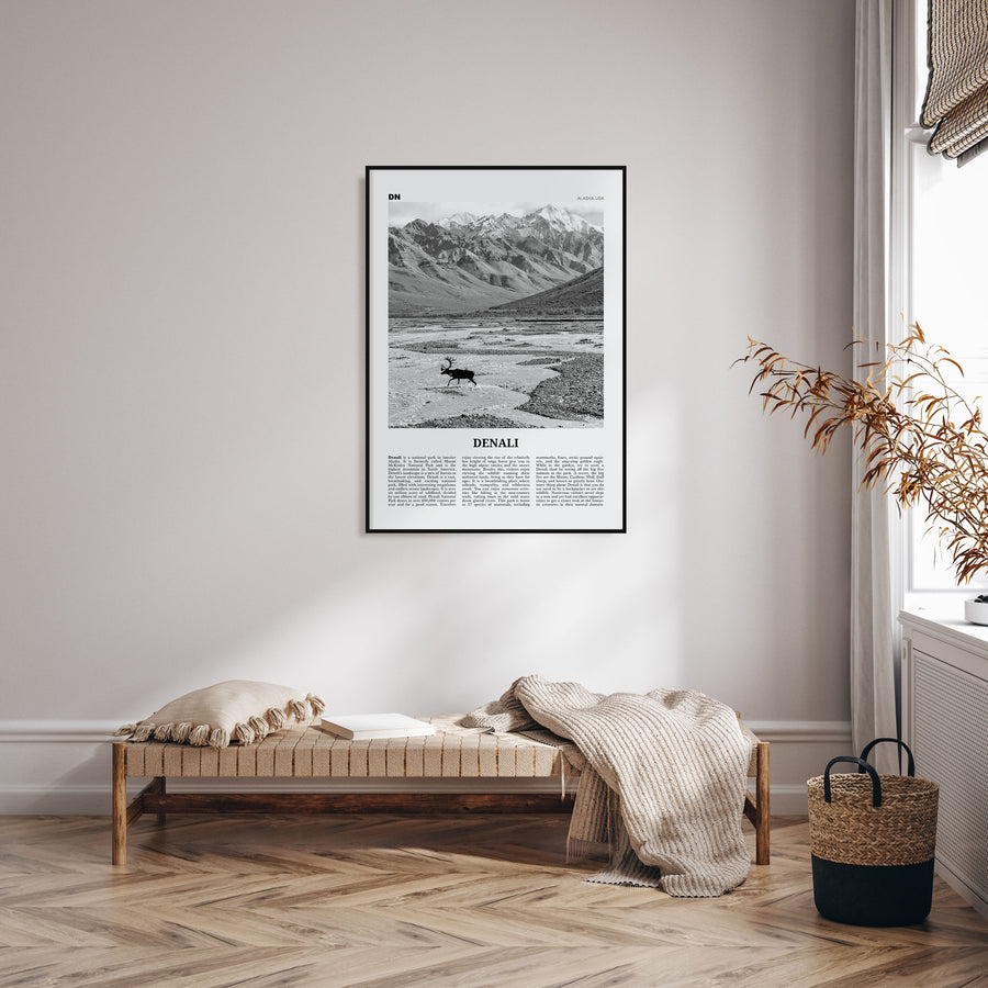 Denali Travel B&W Poster