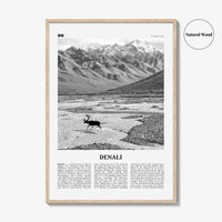 Denali Print Black and White, Denali Wall Art, Denali Poster, Denali Photo, Alaska, USA, United States, North America
