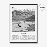 Denali Print Black and White, Denali Wall Art, Denali Poster, Denali Photo, Alaska, USA, United States, North America