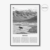 Denali Print Black and White, Denali Wall Art, Denali Poster, Denali Photo, Alaska, USA, United States, North America