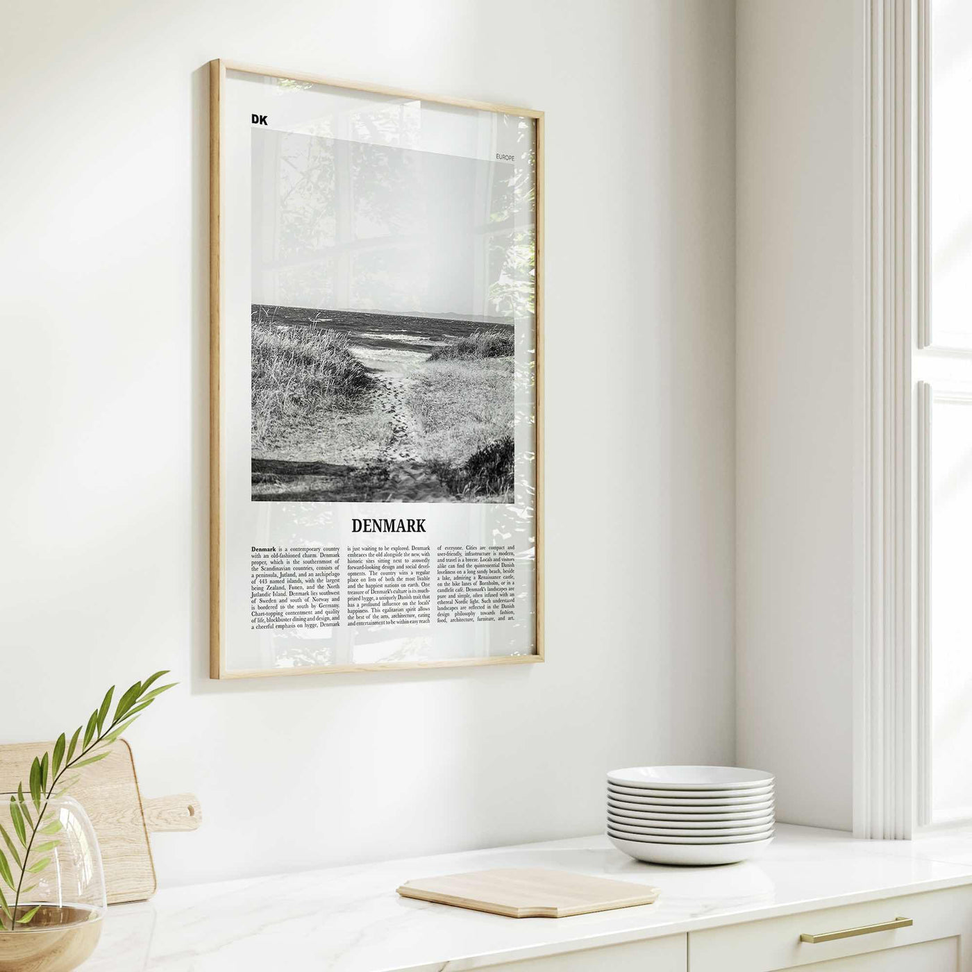 Denmark Print Black and White, Denmark Wall Art, Denmark Poster, Denmark Photo, Denmark Wall Decor, Danmark, Scandinavian, Nordic, Europe