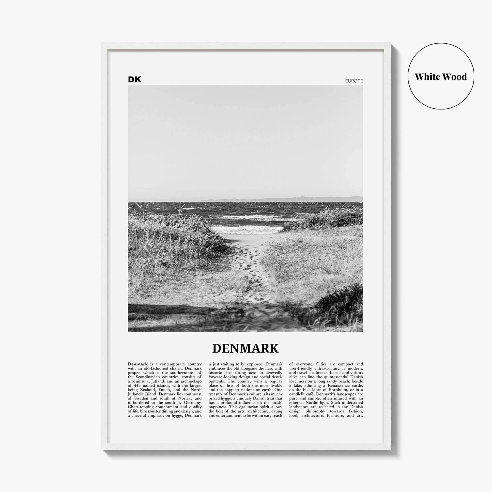 Denmark Print Black and White, Denmark Wall Art, Denmark Poster, Denmark Photo, Denmark Wall Decor, Danmark, Scandinavian, Nordic, Europe