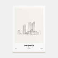 Denpasar Drawn Poster