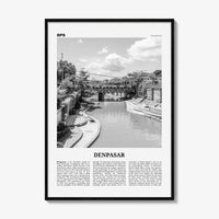 Denpasar Print Black and White, Denpasar Wall Art, Denpasar Poster, Denpasar Photo, Denpasar Wall Décor, Indonesia, Bali, Kota Denpasar