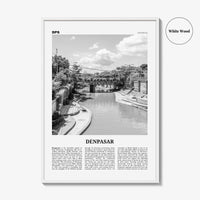 Denpasar Print Black and White, Denpasar Wall Art, Denpasar Poster, Denpasar Photo, Denpasar Wall Décor, Indonesia, Bali, Kota Denpasar