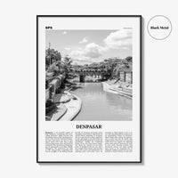 Denpasar Print Black and White, Denpasar Wall Art, Denpasar Poster, Denpasar Photo, Denpasar Wall Décor, Indonesia, Bali, Kota Denpasar