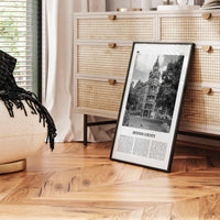 Denton County Print Black and White, Denton County Wall Art, Denton County Poster, Denton County Photo, Denton County Wall Décor, Denton Map