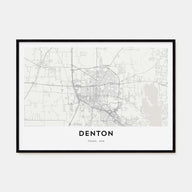 Denton Map Landscape Poster