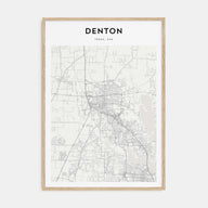 Denton Map Portrait Poster