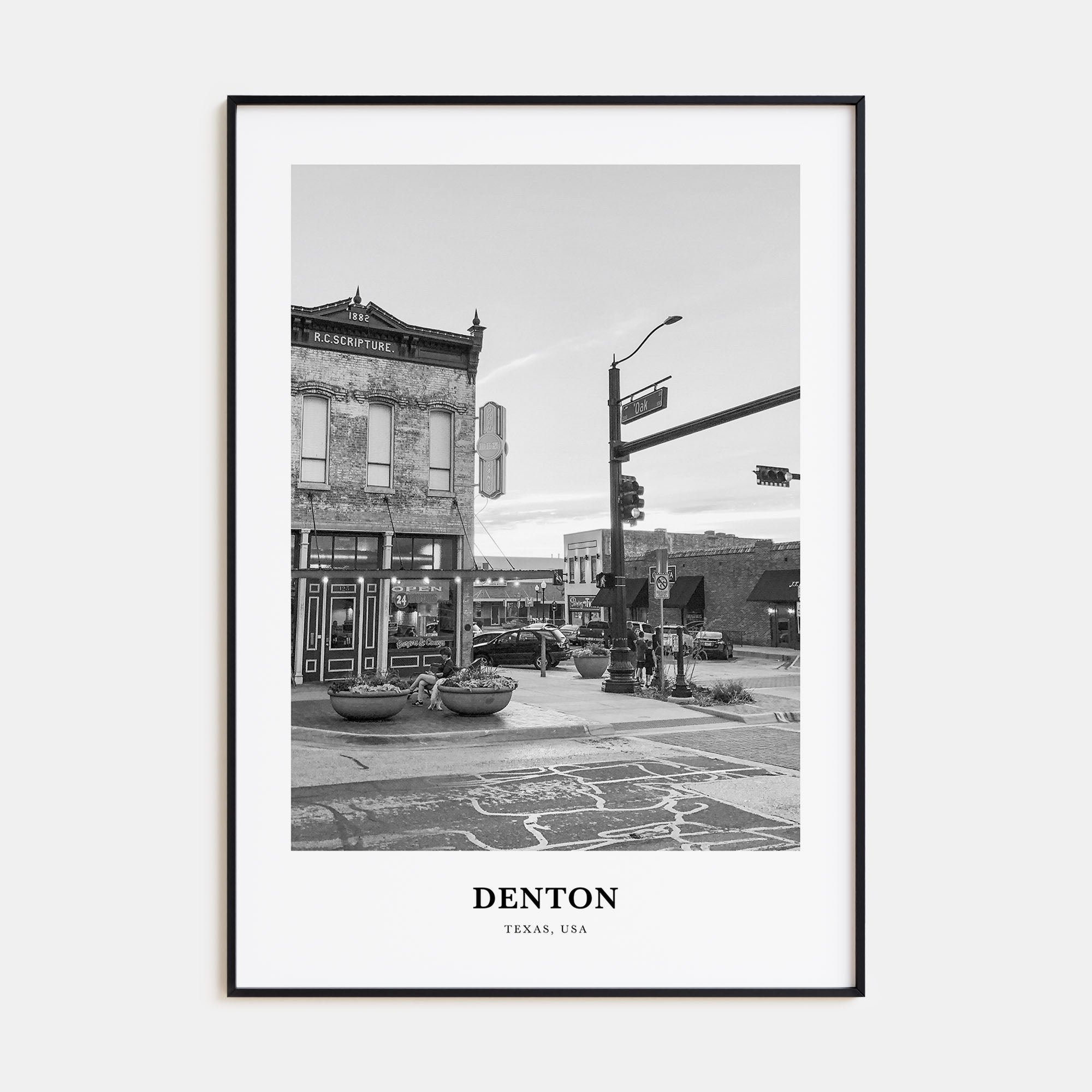 Denton Portrait B&W Poster