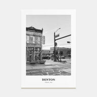 Denton Portrait B&W Poster