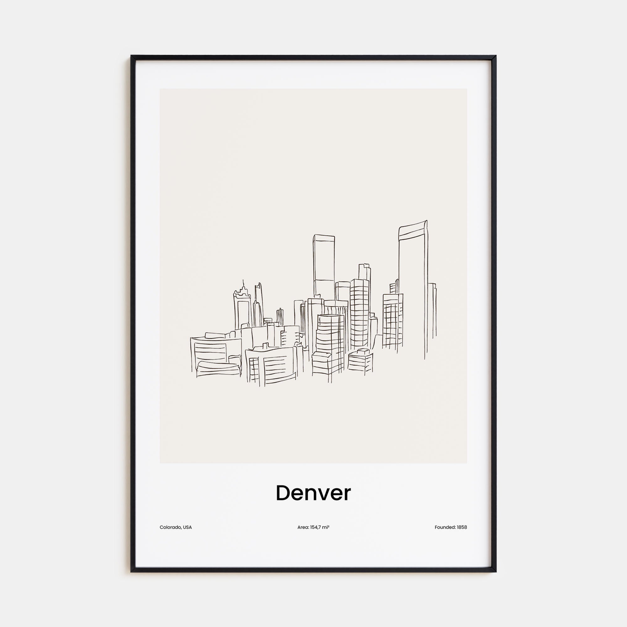 Denver Drawn Poster