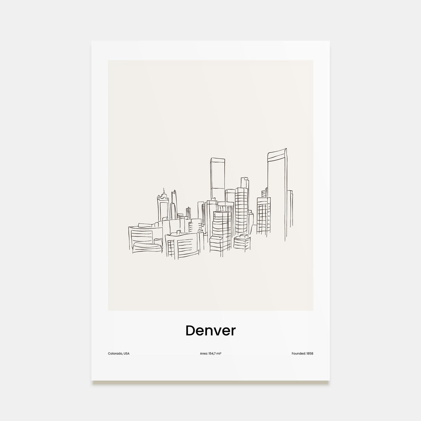 Denver Drawn Poster