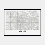 Denver Map Landscape Poster