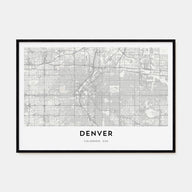Denver Map Landscape Poster