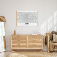 Denver Map Landscape Poster
