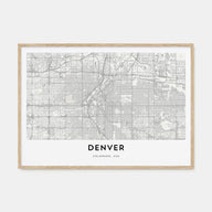Denver Map Landscape Poster