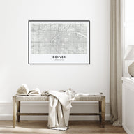 Denver Map Landscape Poster