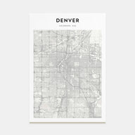 Denver Map Portrait Poster
