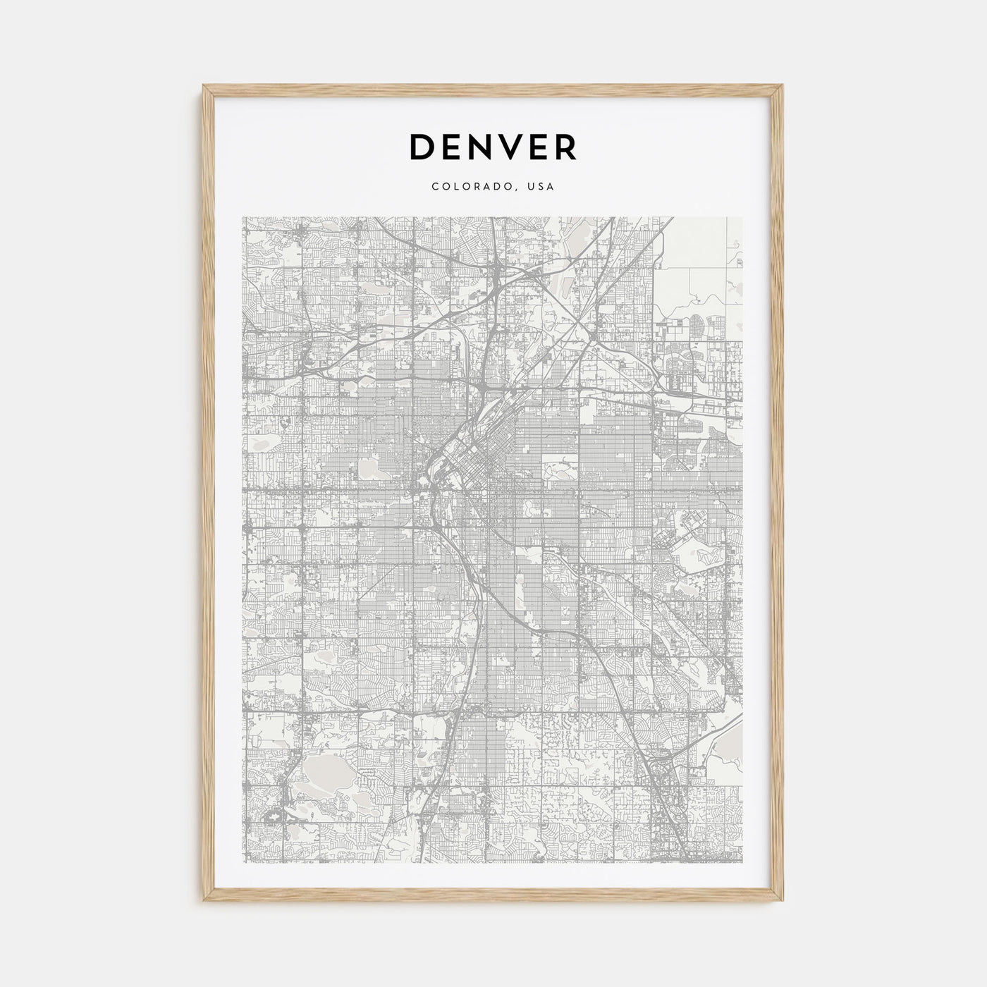 Denver Map Portrait Poster