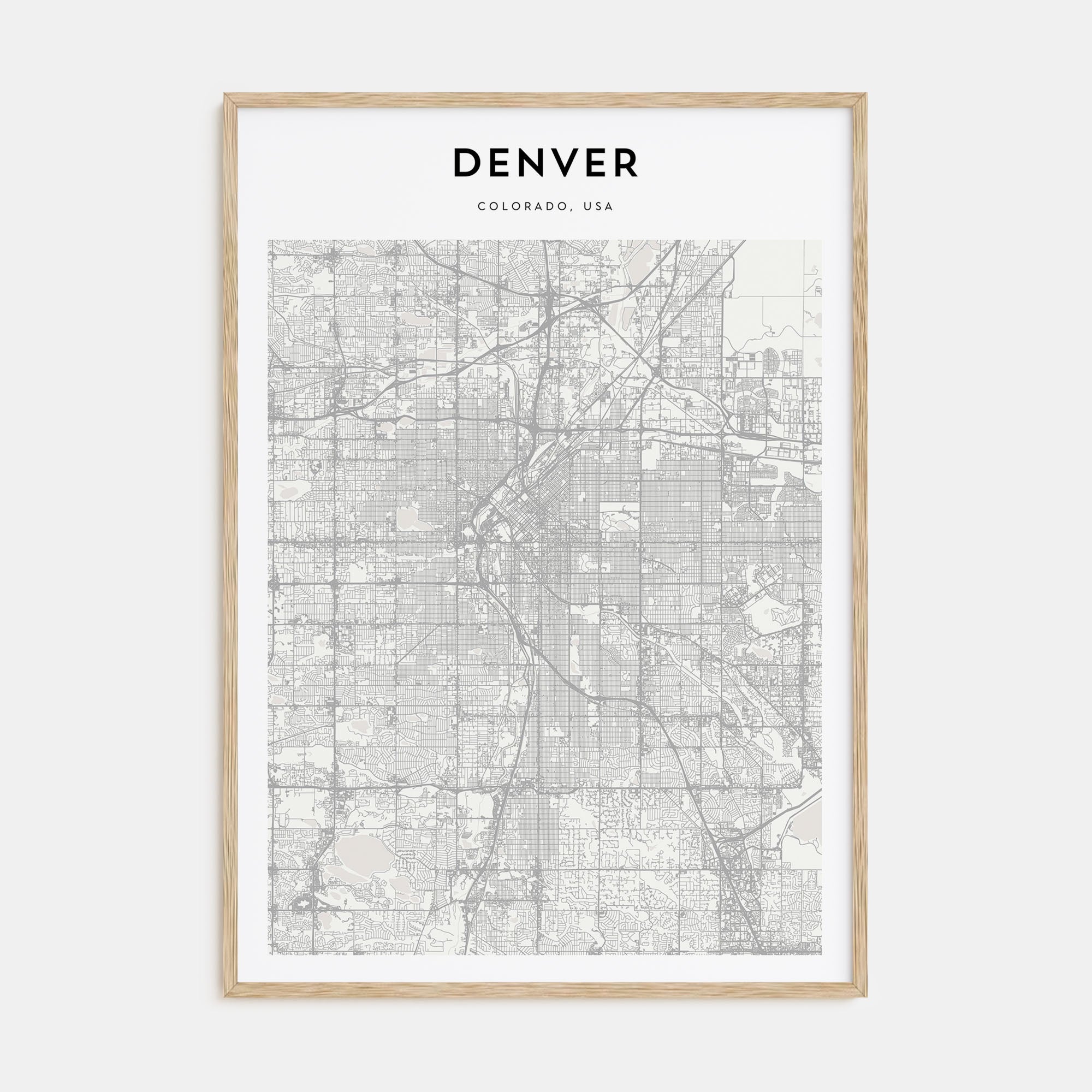Denver Map Portrait Poster