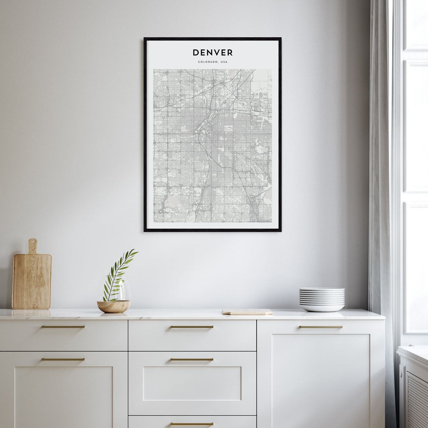 Denver Map Portrait Poster