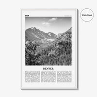 Denver Print Black and White No 1, Denver Wall Art, Denver Poster, Denver Photo, Denver Wall Decor, Colorado, USA, United States