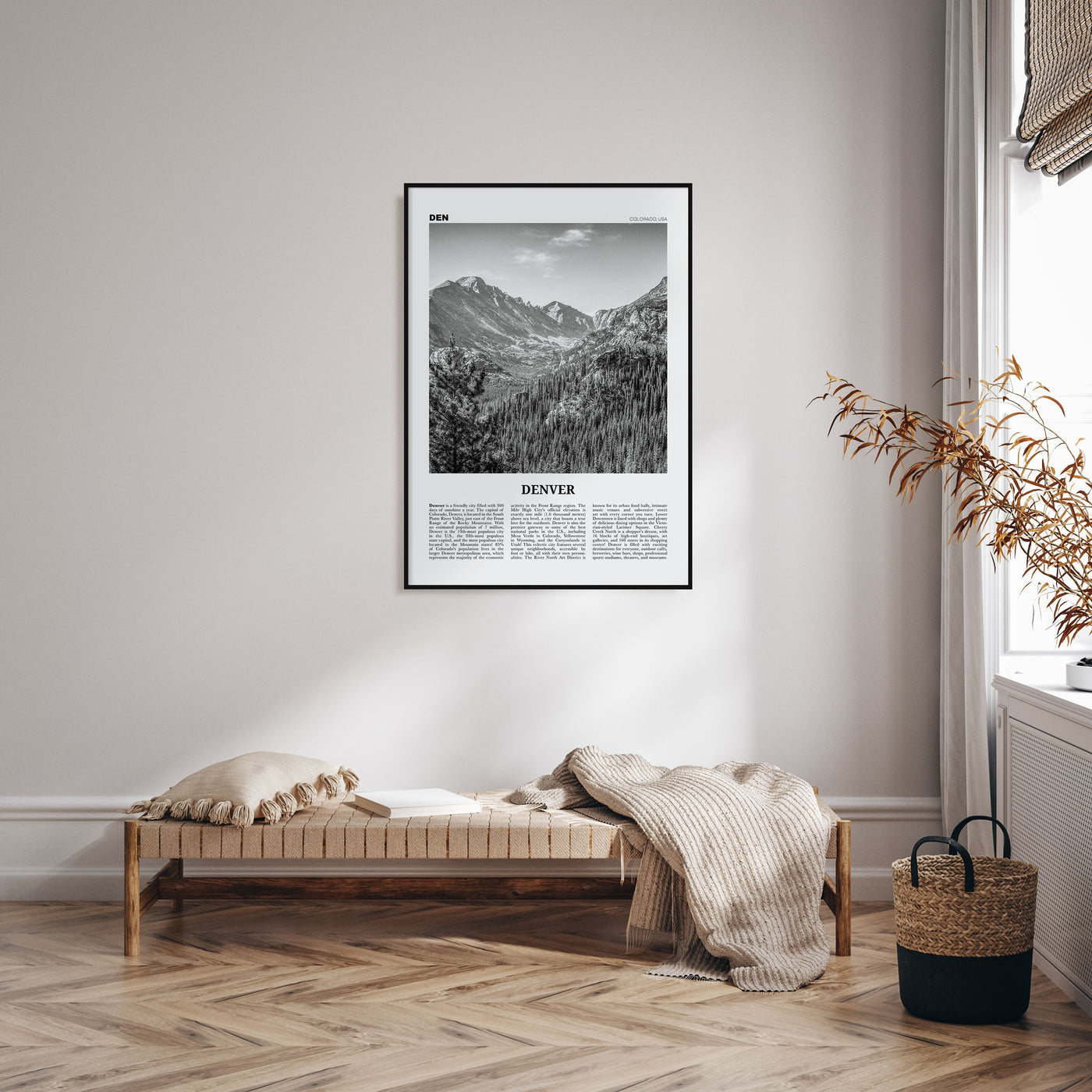 Denver Travel B&W No 1 Poster